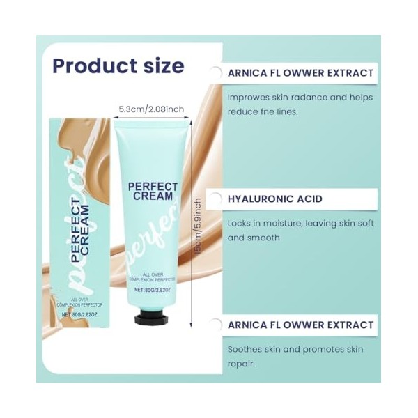 LOPHE Pack de 2 Fond de Teint Corps Waterproof Anti-Sueur avec Couvrant Total - Creme All-Over Complexion Perfector - Maquill