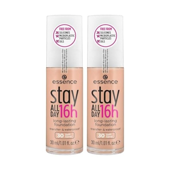 Essence Stay All Day 16H Long-Lasting Maquillaje 30 Lot de 2 