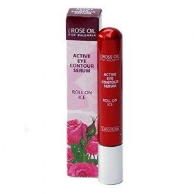 Srum Actif Contour yeux Roll-Effect fil avec huile de rose de Bulgarie pure 100 % 15 ml - Regina Floris