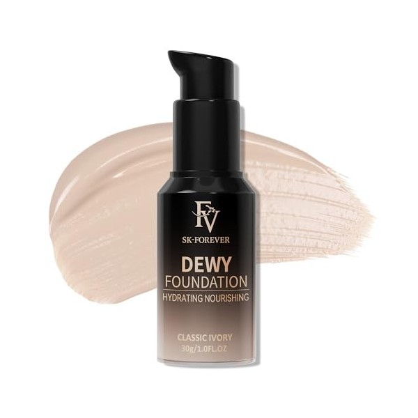 FV Fond de Teint Haute Couvrance Lumineux, Hydratant, Imperméable, Longue Tenue - Effet Peau Fraîche et Naturelle Classic Iv