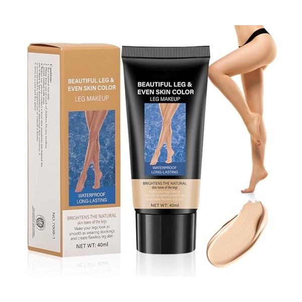 Maquillage des Jambes Imperméable, Fond De Teint Couvrant Imperfections, Couvrance pour les Jambes, Maquillage Couvrant pour 