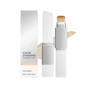 Stick de fond de teint qui change de couleur, fond de teint qui change de couleur avec pinceau, fond de teint à couverture mo