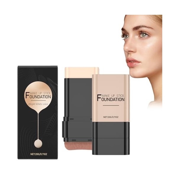 Stick Fond De Teint Hydratant & Léger - Sérum Teinté Multi-fonctions, Couvrance Naturelle Ou Intégrale, Stick Correcteur Visa