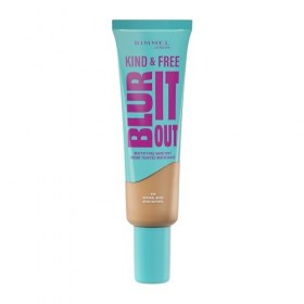 Rimmel London Kind & Free BLUR IT OUT Teint Matifiant, 400 Natural Beige, Contrôle de la brillance toute la journée, Maquilla