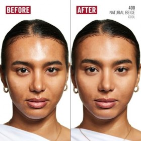 Rimmel London Kind & Free BLUR IT OUT Teint Matifiant, 400 Natural Beige, Contrôle de la brillance toute la journée, Maquilla