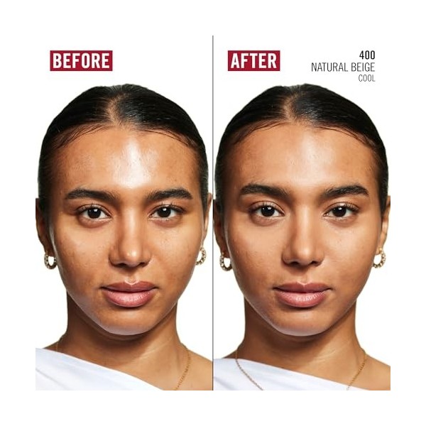 Rimmel London Kind & Free BLUR IT OUT Teint Matifiant, 400 Natural Beige, Contrôle de la brillance toute la journée, Maquilla