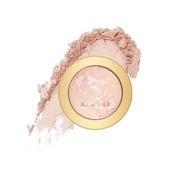 KIMUSE Lighting Glow Baked Foundation, Fond de Teint en Poudre, Brighten Color, Color Corrector, Buildable Coverage, Lightwei