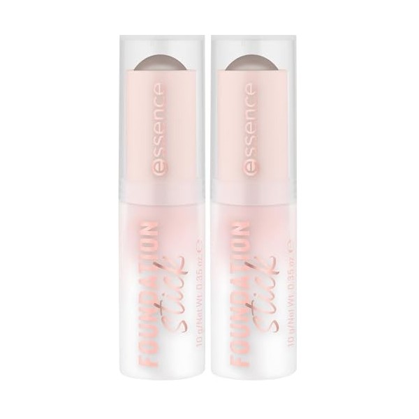 essence FOUNDATION stick fond de teint en stick, protecteur, couvrant, effet voilé, naturel 10g Lot de 2