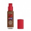 Rimmel London Lasting Finish 35 Hour, 607 Mahogany, fond de teint, longue tenue, hydratant, formule vegan, couvrance totale, 