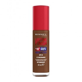 Rimmel London Lasting Finish 35 Hour, 607 Mahogany, fond de teint, longue tenue, hydratant, formule vegan, couvrance totale, 