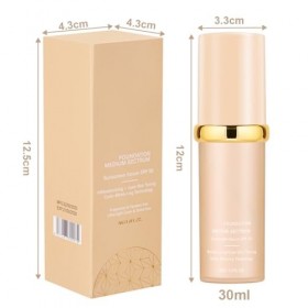 AUYAO Fond de Teint Fluide, Fond de Teint Longue Tenue 24H, Foundation Hydratant SPF50, Foundation Haute Couvrance 4 en 1, Fi