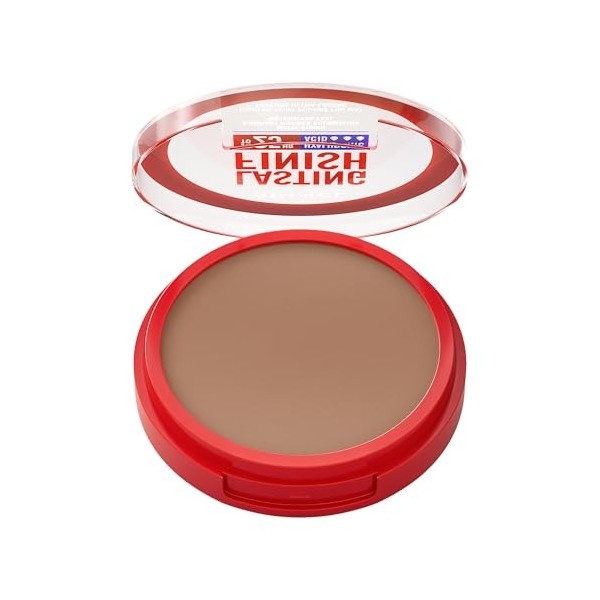 Rimmel Lasting Finish, 011 Caramel, Fond de Teint Compact, Fini Flouté, Fini Mat, Couvrance Totale, SPF20, Formule Vegan, 7g