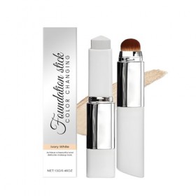 Fond de teint à changement de couleur - Stick avec brosse - Fond de teint anti-cernes complet - Pour un maquillage impeccable