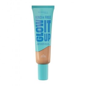 Rimmel London Kind & Free GLOW IT UP Teint Hydratant, 203 True Beige, Apaise les peaux sensibles, Effet bonne mine, Hydratati