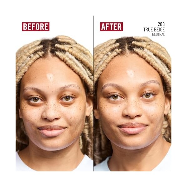 Rimmel London Kind & Free GLOW IT UP Teint Hydratant, 203 True Beige, Apaise les peaux sensibles, Effet bonne mine, Hydratati