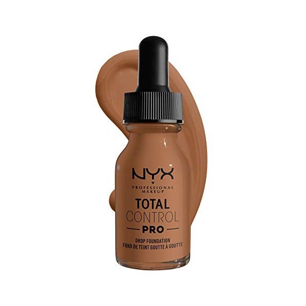 NYX Professional Makeup Total Control Pro Drop Fond de Teint Goutte à Goutte, Dosage Précis, Couvrance Modulable et Personnal