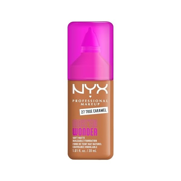 NYX Professional Makeup - Make Em Wonder - Fond de Teint - Tenue 24h - Pas deffet plâtre - Acide Hyaluronique et extrait de