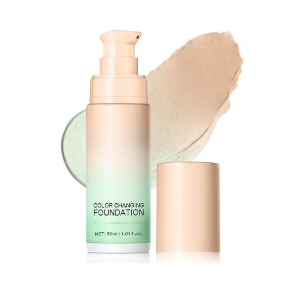 Fond de teint changeant avec Centella Asiatica - Fond de teint liquide hydratant en apesanteur Green-01 