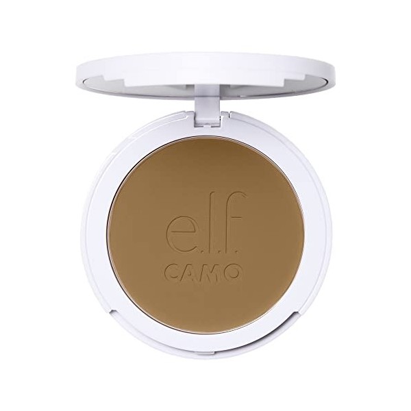 e.l.f. Fond de teint en poudre camouflage, léger, avec primer intégré, construction constructible et longue durée, couverture