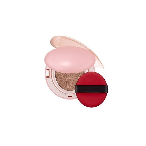 Fond de Teint Coréen Semi - Mate à Base dAir-Cushion | Fond de Teint Essence Hydratant 72 Heures pour Peau Mûre 21N, 18g 