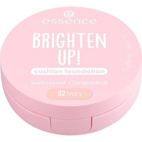 Essence Cosmetics Brighten Up! Cushion Foundation Fond de Teint, Longue Durée, Éclaircissant, Naturel 12g 