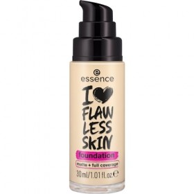 Essence Cosmetics I LOVE FLAWLESS SKIN foundation fond de teint, longue durée, matifiant, résultat instantané, mat 30ml Lo