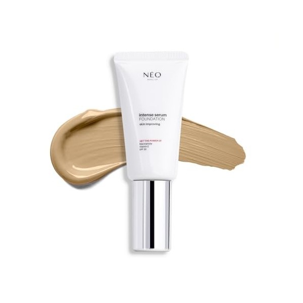 NEO MAKE UP Fond de Teint Fluide - Maquillage - Intense Serum Satin Foundation - Make Up - Illuminateur de Teint - Skin Care 