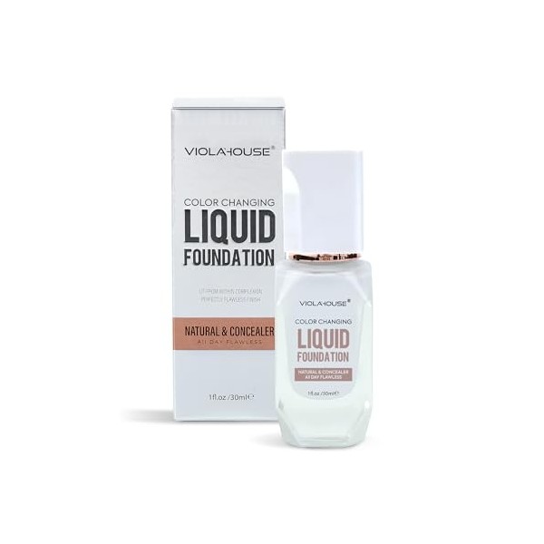 VIOLA HOUSE Fond de Teint Changeant de Couleur,Durable Et Imperméable,Hydratant-S’adapte Automatiquement à Votre Teint 30ml B