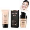 Moisturizing Liquid Foundation, Fond De Teint Liquide 30ml Hydratant à Longue Tenue, Texture Soyeuse – Inclut Une Bb Crème As