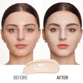 Oulac Fond de teint, fond de teint couvrant imperfections, Fond de teint hydratant contenant de laloe vera et de la vitamine