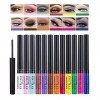 Ensemble deye-liner liquide mat, 12 couleurs, crayon pour les yeux colorés hautement pigmentés anti-taches Eyeliner / Khôl / ...