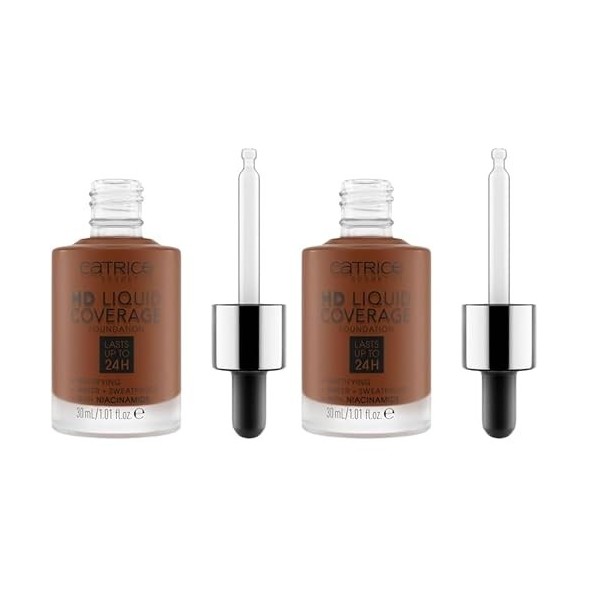 Catrice Cosmetics Hd Liquid Coverage Foundation Fond de Teint, Longue durée, Matifiant, Contrôle du Sébum, Contrôle de La Bri