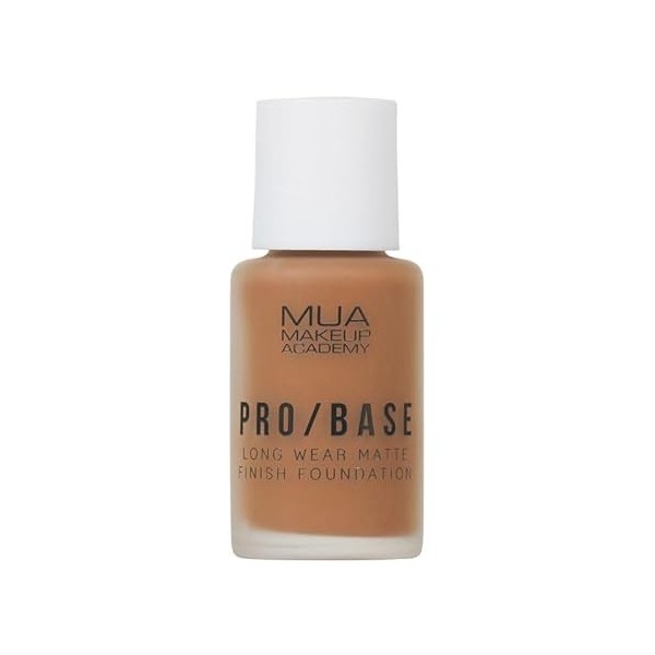 MUA Makeup Academy Pro/Base Fond de teint mat longue tenue couvrance complète, teinte 183, 30 ml – Végétalien et sans cruaut