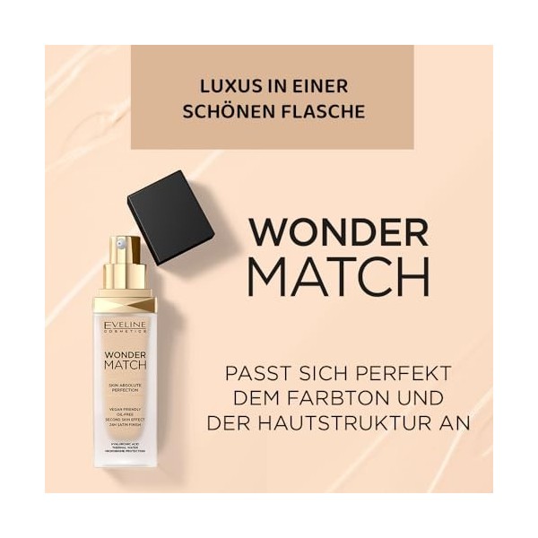 Visage facial luxueux Eveline Cosmetics Match Match, 30 ml, n° 10 Vanille légère