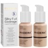 PHOERA Fond de Teint,PHOERA Foundation,imperméable Professional Makeup Fond de Teint Liquide Couvrant Tenue 24h - Matte & Por