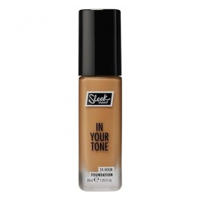 Sleek MakeUP In Your Tone Fond de teint 24 heures, couverture moyenne à construire en 30 nuances, finition semi-mate impeccab