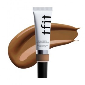 TFIT Fond de teint sérum Radiance Fit - Couverture impeccable, finition rosée, maquillage coréen longue durée, léger, 1,05 oz