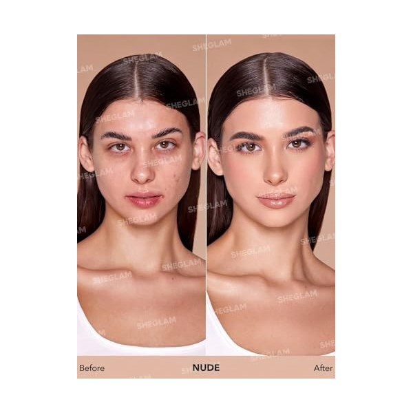 SHEGLAM Skinfinite fond de teint hydratant, couverture rosée impeccable pores invisibles léger naturel non gras fond de teint