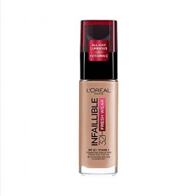 LOréal Paris - Fond de Teint Fluide Infaillible 32h Fresh Wear - Tous Types de Peau - Teinte : Sable Beige 225 - 30 ml