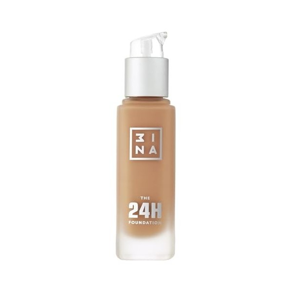 3INA MAKEUP - The 24h Foundation 621 - Fond de Teint Beige foncé avec Sous-Teinte Neutre - Fond de Teint Couvrant Imperfectio