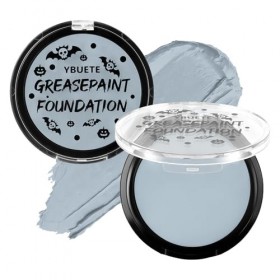 YBUETE Fond de teint de peinture pour le corps gris crème professionnel imperméable à lhuile pour Halloween SFX squelette fa