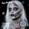 YBUETE Fond de teint de peinture pour le corps gris crème professionnel imperméable à lhuile pour Halloween SFX squelette fa