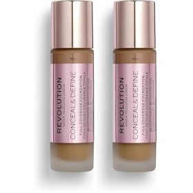 Makeup Revolution, Conceal & Define, Fond de Teint, F13, 23ml Lot de 2 