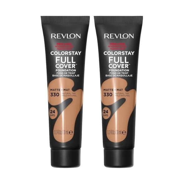 Revlon ColorStay Full Cover - Fond de Teint Couvrant Imperfections - Maquillage Teint - Couvrance optimale et fini mat - Rési