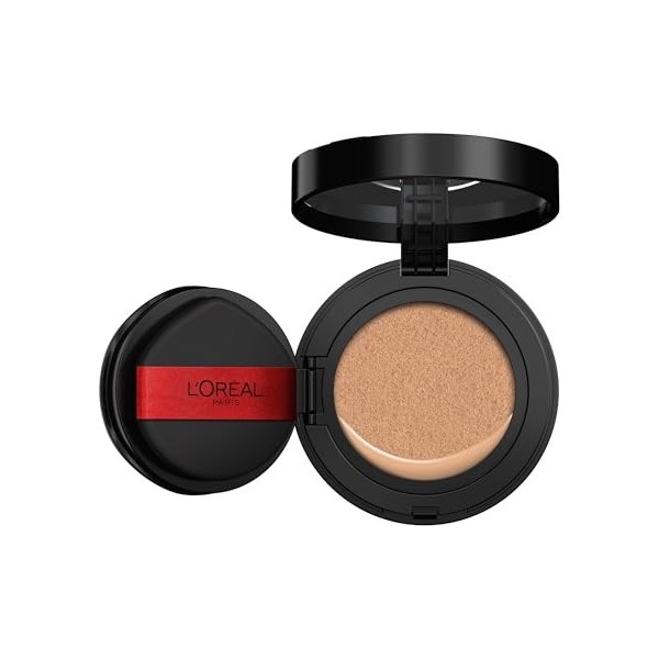 LOréal Paris - Fond de Teint Cushion 24H Air Wear - Haute Couvrance Indétectable - Sans Transfert - Tous Types de Peau - Tei