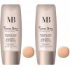 MB Milano - Fond de teint Love Foundation - LIGHT BEIGE 02 - Léger & Naturel - Hydrate & Illumine Lot de 2 