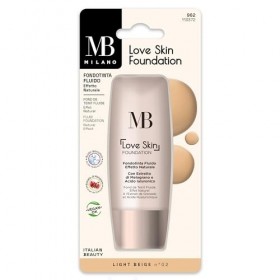 MB Milano - Fond de teint Love Foundation - LIGHT BEIGE 02 - Léger & Naturel - Hydrate & Illumine Lot de 2 