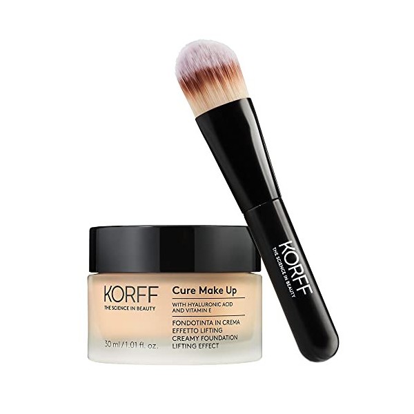 Korff Fondoteint crème Effet Lifting, coprise moyenne élevée avec acide hyaluronique et vitamine E, Texture fondante et Creme