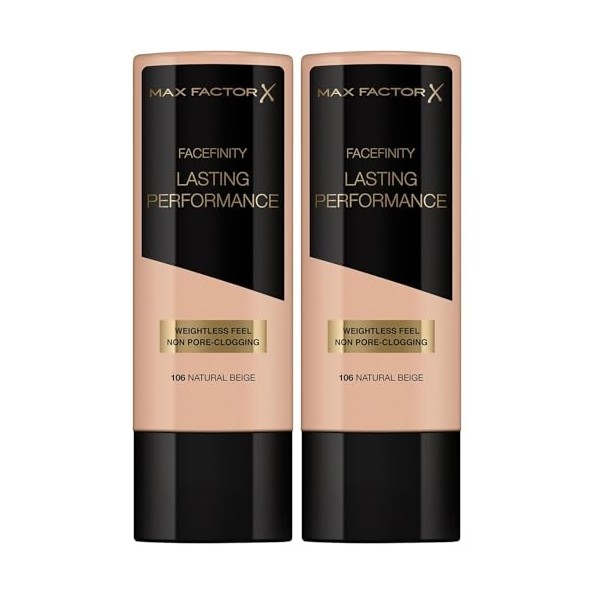 Max Factor Lasting Performance Maquillage 106 Natural Beige 35 ml Lot de 2 