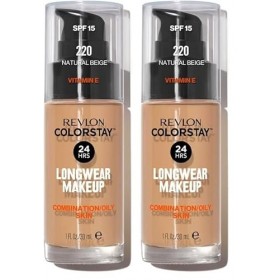 Revlon ColorStay - Fond de teint Longue Tenue 24H - Maquillage Teint et Soin Peaux Mixtes à Grasses - Formule Nourrissante et